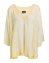 Ermanno Di Ermanno Scervino Woman Top Pastel Yellow Size 4 Ramie, Cotton, Polyamide, Viscose In Yellow