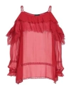 Ermanno Di Ermanno Scervino Woman Top Red Size 4 Silk