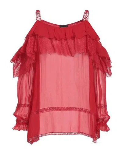 Ermanno Di Ermanno Scervino Woman Top Red Size 4 Silk