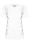 Ermanno Embroidered Cotton T-shirt With Unique Floral Design And Relaxed Fit In White