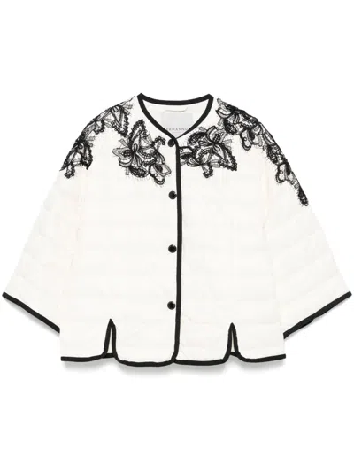 Ermanno Embroidered Down Jacket In White