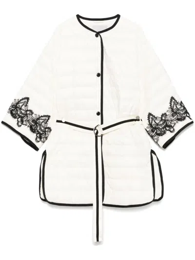 Ermanno Embroidered Padded Jacket In White