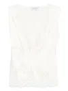 Ermanno Embroidered V-necked T-shirt In Neutral