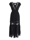 Ermanno Ermanno Scervino Black Dress With Lace In Black