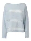 Ermanno Ermanno Scervino Boat Neck Sweater In Blue