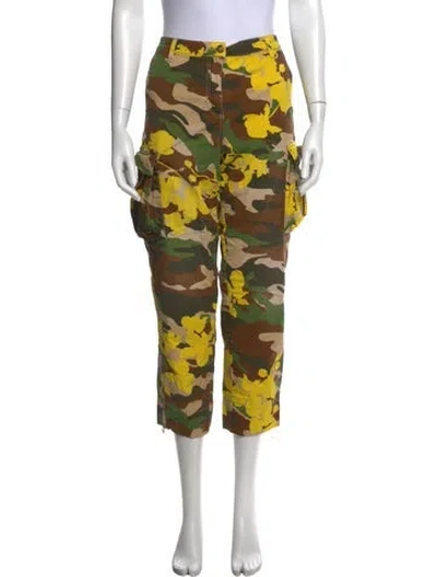 Pre-owned Ermanno Ermanno Scervino Camouflage Print Straight Leg Pants In Multi