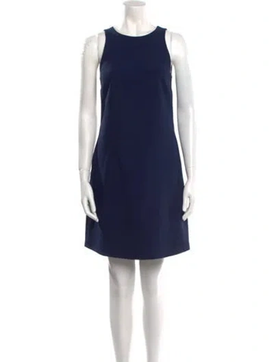 Pre-owned Ermanno Ermanno Scervino Crew Neck Mini Dress In Blue