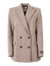 Ermanno Ermanno Scervino Double-breasted Jacket In Neutral