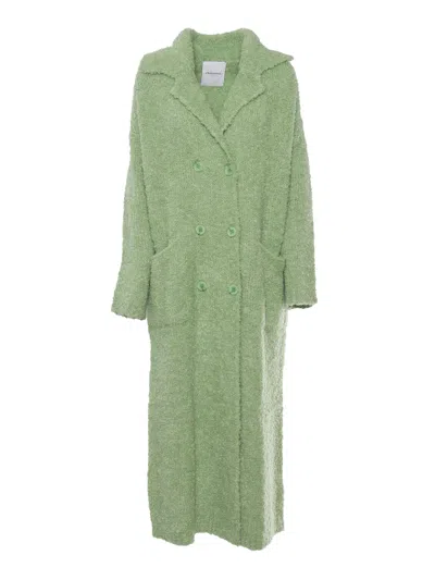 Ermanno Ermanno Scervino Knitted Coat In Green