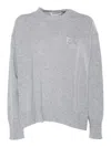 Ermanno Ermanno Scervino Knitted Fabric With Insert In Grey