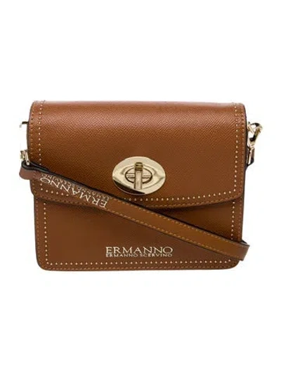 Pre-owned Ermanno Ermanno Scervino Leather Crossbody Bag In Brown