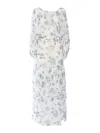 Ermanno Ermanno Scervino Long White Floral Dress In White