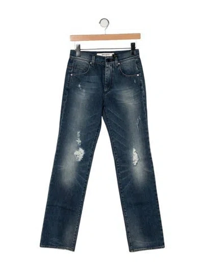 Pre-owned Ermanno Ermanno Scervino Mid-rise Straight Leg Jeans W/ Tags In Blue
