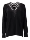 Ermanno Ermanno Scervino V Neck Sweater In Black