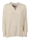 Ermanno Ermanno Scervino V Neck Sweater In Neutral