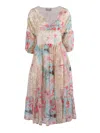 Ermanno Firenze Abito Midi In Multi