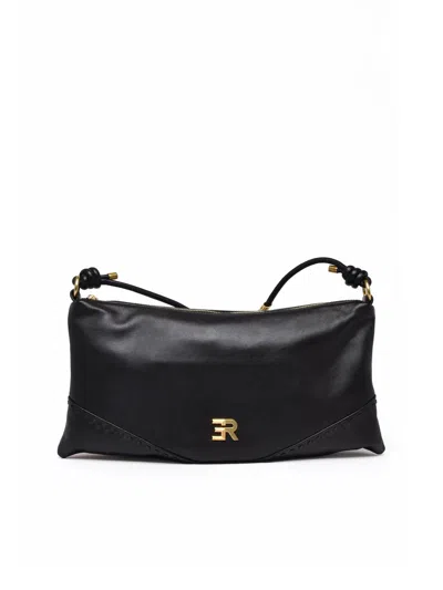 Ermanno Firenze Alicia Shoulder Bag With Minimalist Design And Spacious Interior In Black