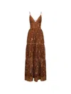 Ermanno Firenze Dress With Embroidery In Brown