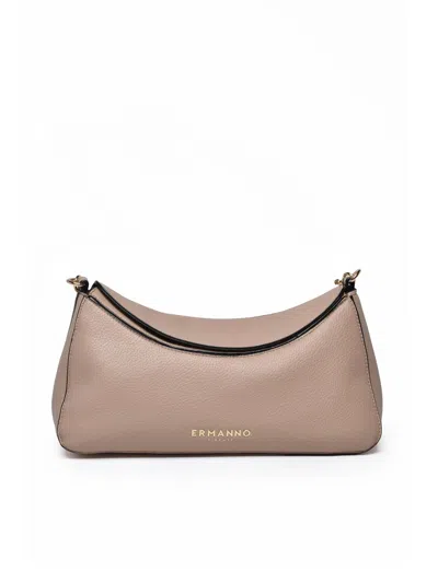 Ermanno Firenze Beige Polyurethane Hobo Shoulder Bag In Neutral