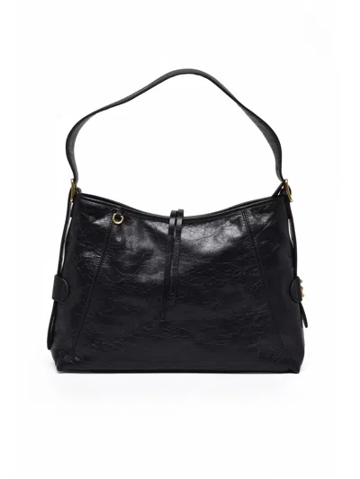 Ermanno Firenze Black Cowhide Adele Shoulder Bag