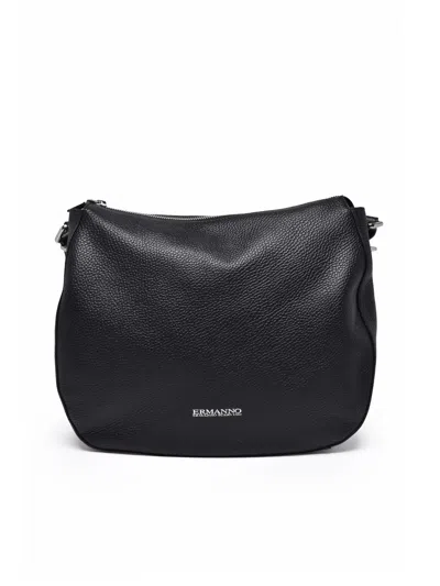 Ermanno Firenze Black Leather Hobo Bag