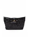 Ermanno Firenze Black Polyester Sequin Shoulder Bag In Black
