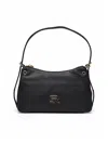 Ermanno Firenze Black Polyurethane Unity Shoulder Bag In Black