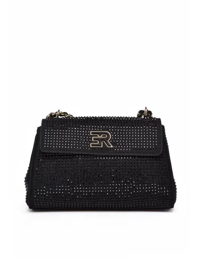 Ermanno Firenze Black Polyurethane Verly Shoulder Bag