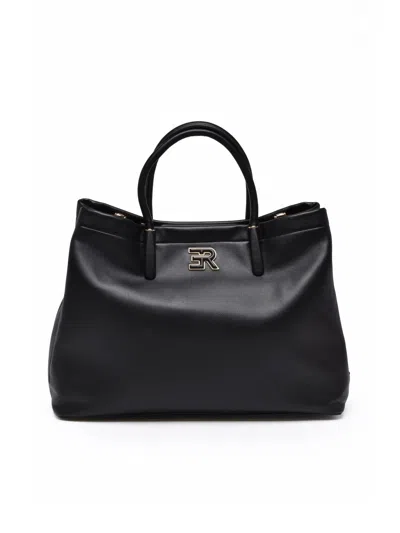 Ermanno Firenze Black Polyurethane Virginia Handbag
