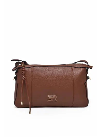 Ermanno Firenze Brown Polyurethane Violeta Shoulder Bag