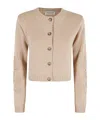 Ermanno Firenze Floral-embroidered Button Cardigan In Brown