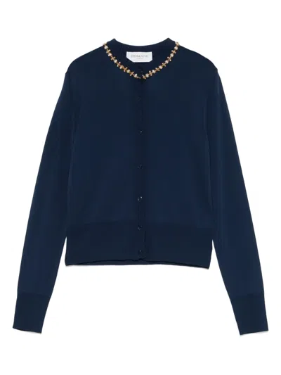 Ermanno Firenze Button-up Cardigan In Blue