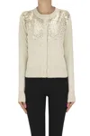 Ermanno Firenze By Ermanno Scer Sequined Cardigan In Gold