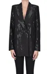 Ermanno Firenze By Ermanno Scer Sequined Pinstriped Blazer