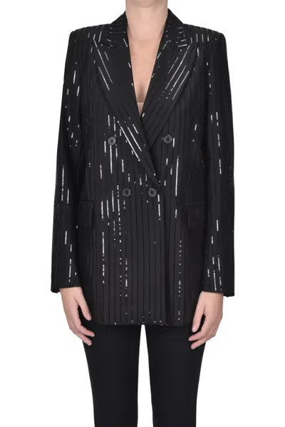 Ermanno Firenze By Ermanno Scer Sequined Pinstriped Blazer