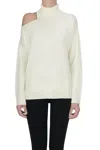 Ermanno Firenze By Ermanno Scer Turtleneck Boxy Pullover In White