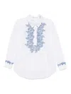 Ermanno Firenze Embroidery Shirt M/l In White