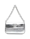 Ermanno Firenze Chain Initial Shoulder Bag In Silver