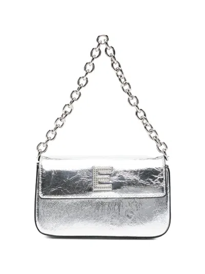 Ermanno Firenze Chain Initial Shoulder Bag In Silver