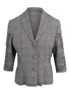 Ermanno Firenze Check-pattern Blazer In Gray