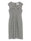 Ermanno Firenze Checked Midi Dress In Gray