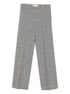 Ermanno Firenze Checked Trousers In Gray
