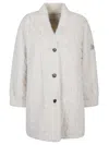 Ermanno Firenze Button Long-sleeved Coat In White