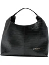 Ermanno Firenze Coco Print Hobo Tote Bag In Black