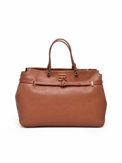 Ermanno Firenze Cognac Polyurethane Unity Handbag In Brown