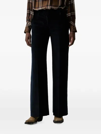 Ermanno Firenze Concealed-fastening Wide-leg Trousers In Black