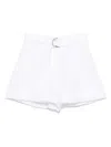 Ermanno Firenze White Turn-up Shorts