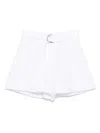 Ermanno Firenze White Turn-up Shorts In White