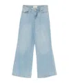 Ermanno Firenze Wide-leg Trousers With Belt Loops And Pockets In Blue