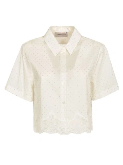 Ermanno Firenze Crop Shirt In Neutrals